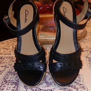 Clarks wedge sandles